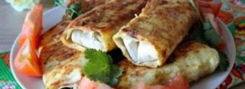 лаваш с луком и яйцом. Шаг 6