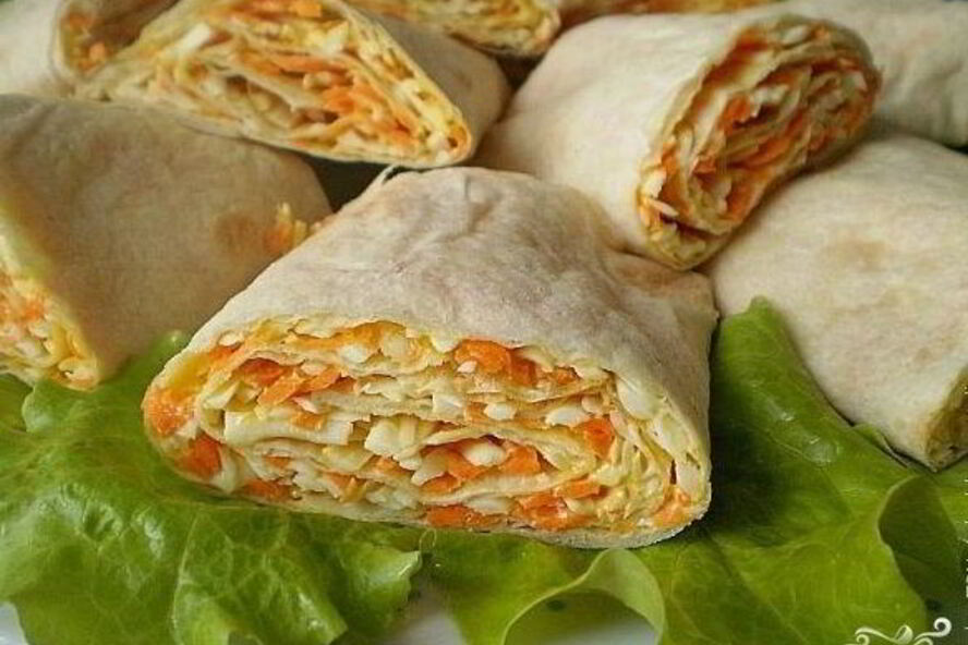 Рецепт лаваш с морковкой и сыром