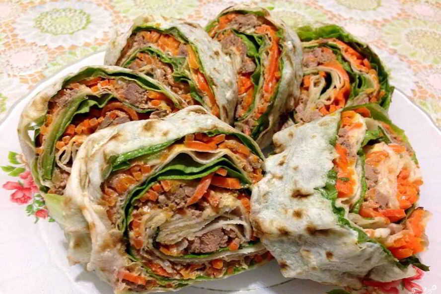 Рецепт лаваша с печенью