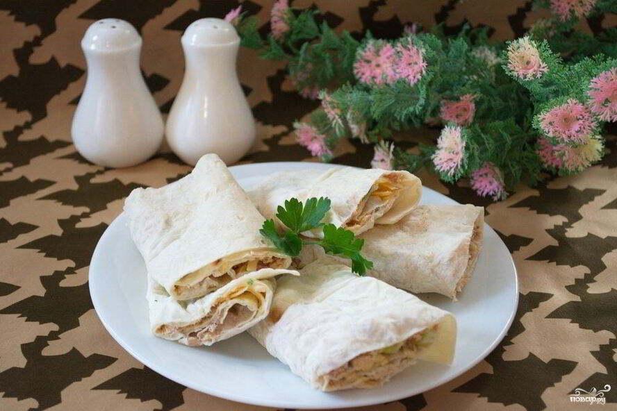 Рецепт лаваш с рыбой и сыром