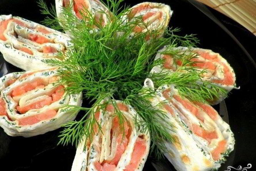 Рецепт лаваш с семгой