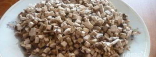 лаваш с шампиньонами и сыром. Шаг 2