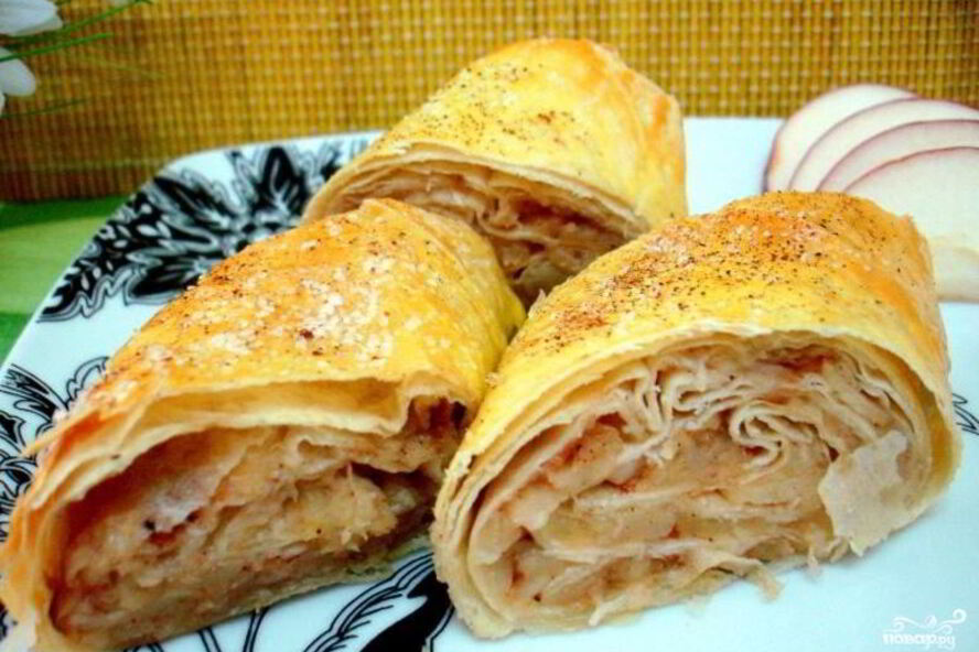 Рецепт лаваш с яблоками