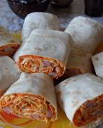 Рулетики из лаваша с морковкой