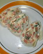 Рулетики из лаваша с рыбой