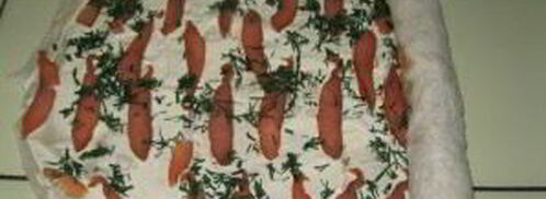 рулетики из лаваша с рыбой. Шаг 4