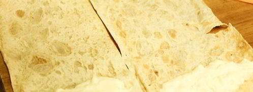 рулеты из лаваша с сыром. Шаг 5