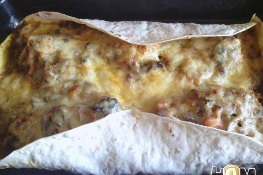 Рецепт рыбное филе на овощной подушке в лаваше