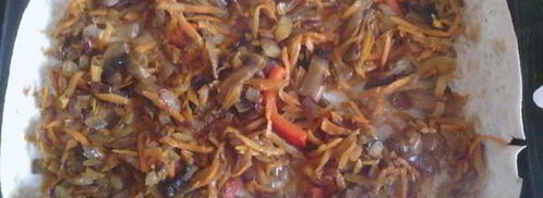 рыбное филе на овощной подушке в лаваше. Шаг 6