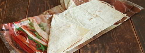 треугольники из лаваша с ветчиной и сыром. Шаг 7