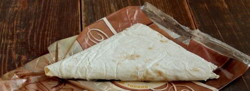 треугольники из лаваша с ветчиной и сыром. Шаг 9