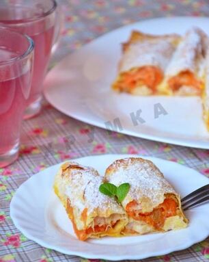 Вертуты с тыквой из лаваша