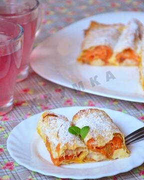 Вертуты с тыквой из лаваша