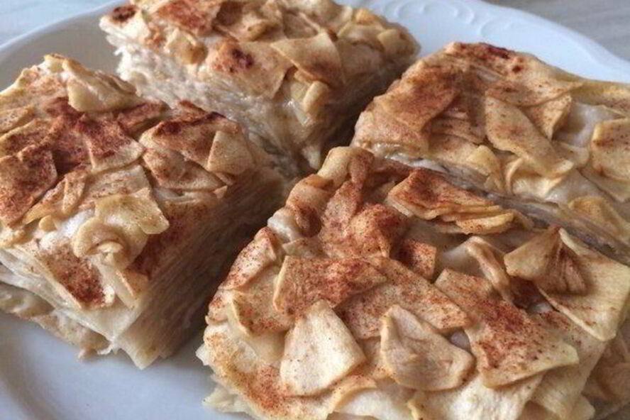 Рецепт яблочно-медовый десерт из лаваша