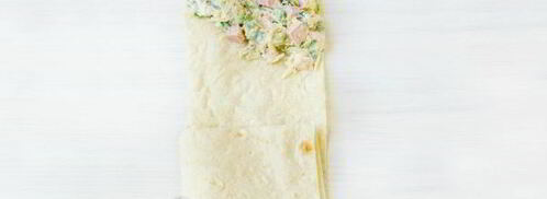 жареный лаваш с колбасой и сыром. Шаг 7