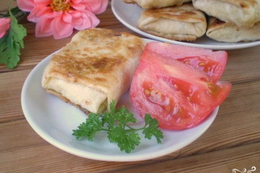 Рецепт жареный лаваш с начинкой