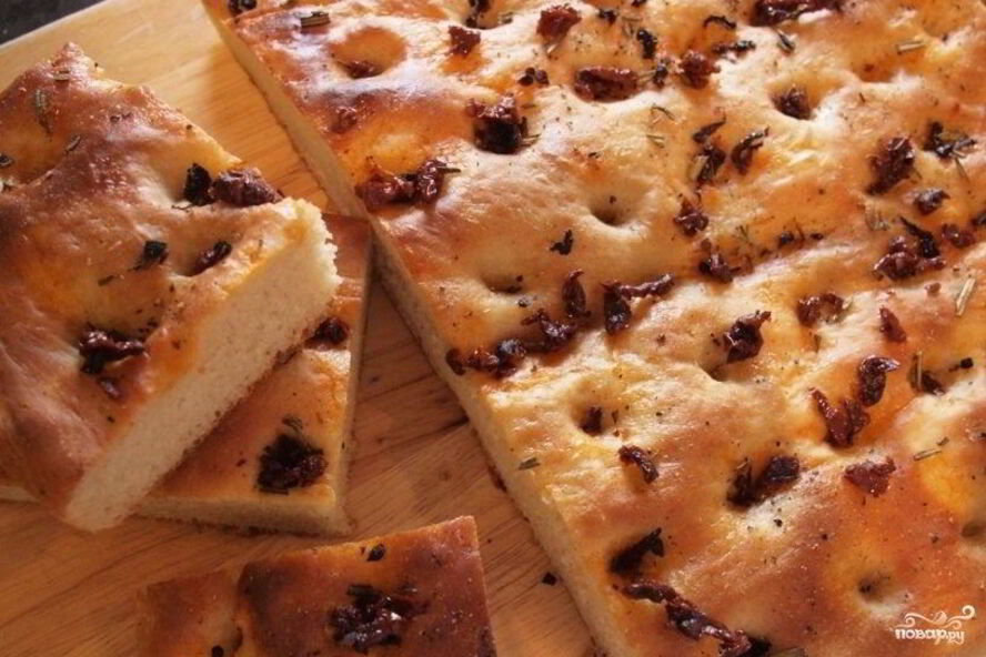 Рецепт фокачча с вялеными помидорами