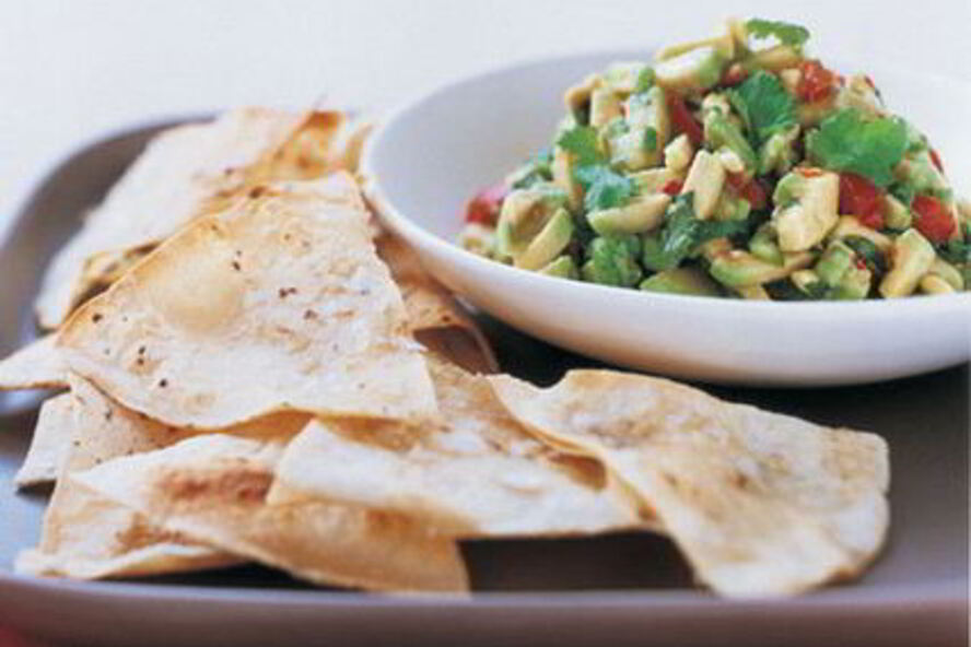 Рецепт гуакамоле с кукурузными лепешками