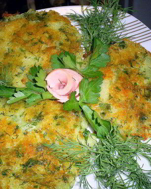 Картофельные лепешки с сыром и зеленью