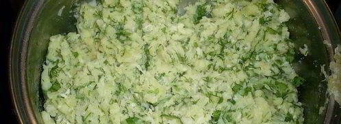 картофельные лепешки с сыром и зеленью. Шаг 4