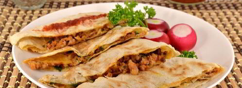 лепешки из лаваша с мясом и сыром. Шаг 7