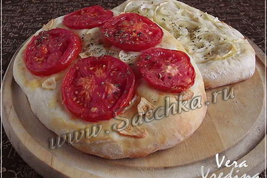 Рецепт лепешки с луком и помидорами