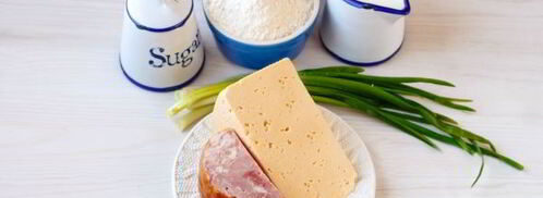 сырные лепешки с ветчиной. Шаг 2