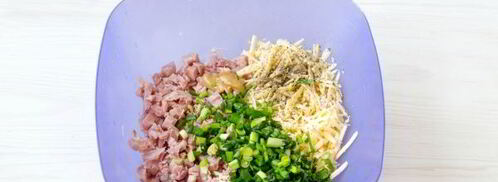 сырные лепешки с ветчиной. Шаг 4