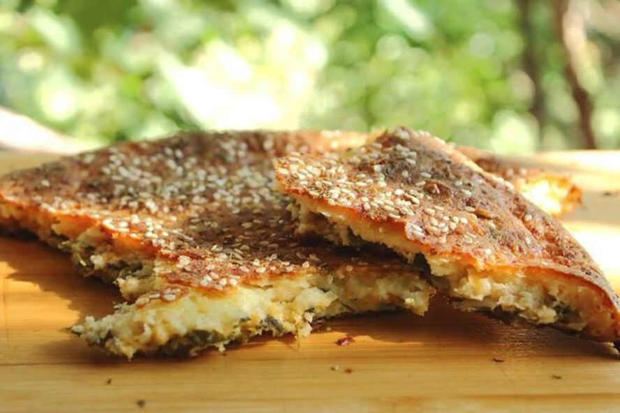 Рецепт творожная лепешка с начинкой из сыра