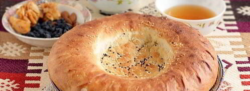 узбекская лепешка на кефире в духовке. Шаг 11