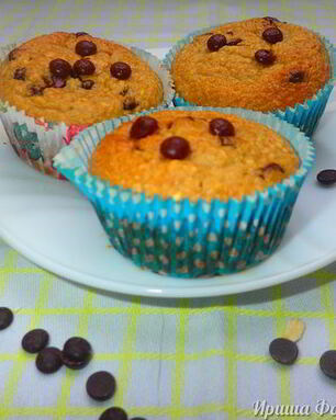 Банановые маффины с овсянкой в блендере