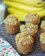 Банановые маффины с овсяными хлопьями