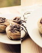 Домашние маффины с бананом и нутеллой