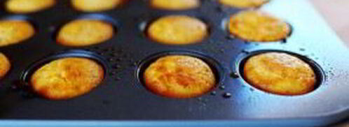 кукурузные мини-маффины с черникой и ванильным маслом. Шаг 6