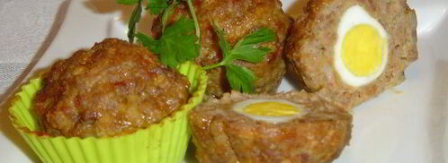 маффины мясные с перепелиными яйцами. Шаг 6