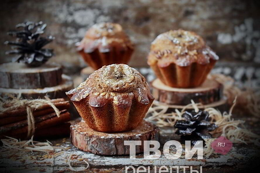 Рецепт маффины с бананом