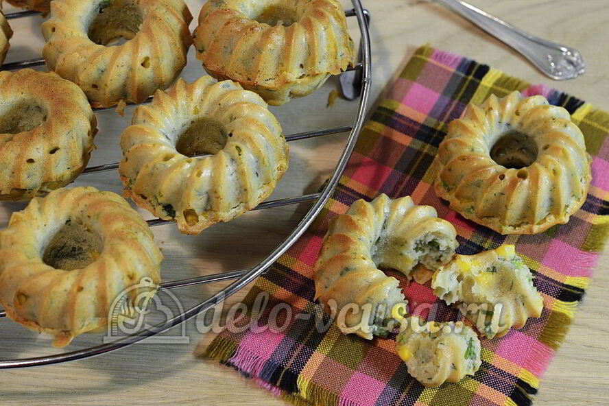 Рецепт маффины с кукурузой и зеленью