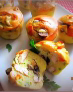 Маффины с курицей и грибами