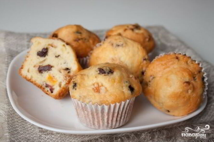 Рецепт маффины с сухофруктами