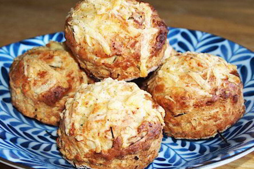 Рецепт пикантные маффины с картофелем и сыром