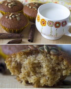 Постные тыквенные маффины