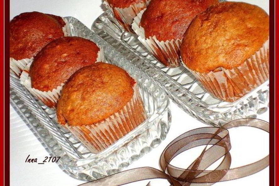 Рецепт шоколадно-банановые маффины с миндалем