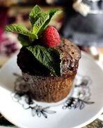 Шоколадно-малиновые маффины