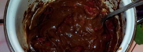 шоколадные маффины с малиной. Шаг 3