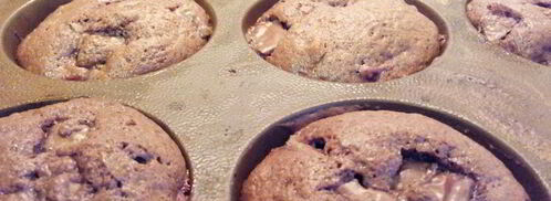 шоколадные маффины с малиной. Шаг 4