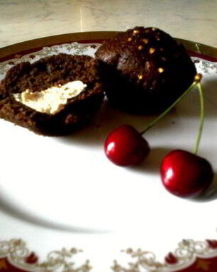 Шоколадные маффины с маскарпоне
