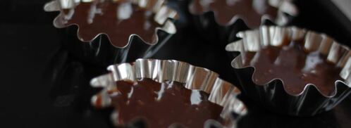 шоколадные маффины со свежими ягодами и пломбиром. Шаг 4