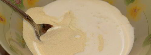 манник на кефире с яблоками. Шаг 2