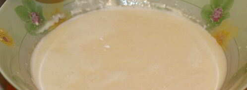 манник на кефире с яблоками. Шаг 7