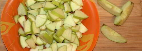 манник на кефире с яблоками. Шаг 8